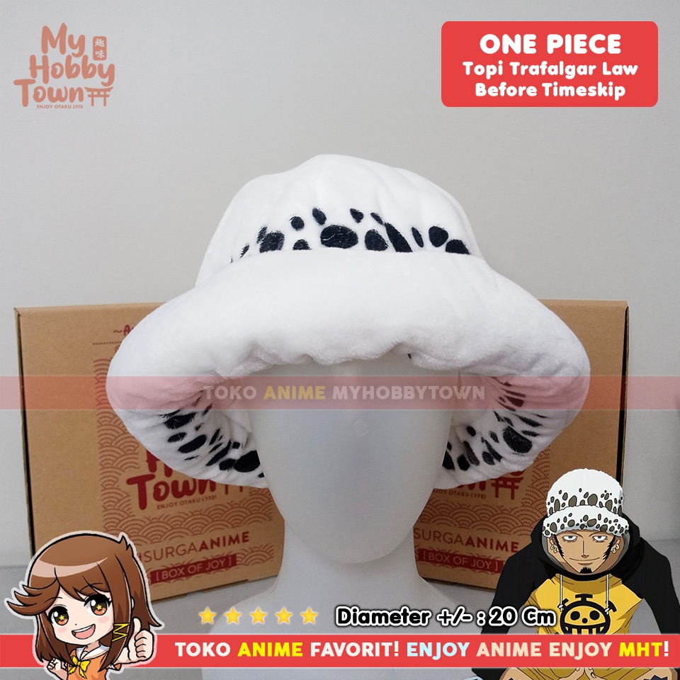 Topi Anime One Piece Trafalgar Law Cosplay Hat Before Timeskip