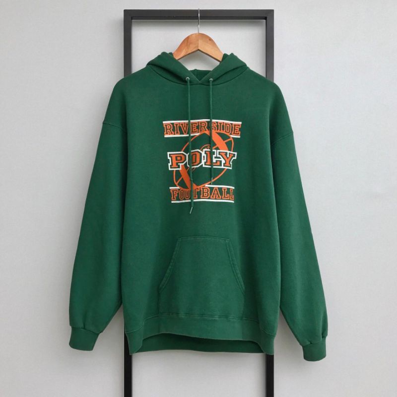Hoodie LEE Original Vintage 90s Pullover Hijau Botol Ijo Jotol
