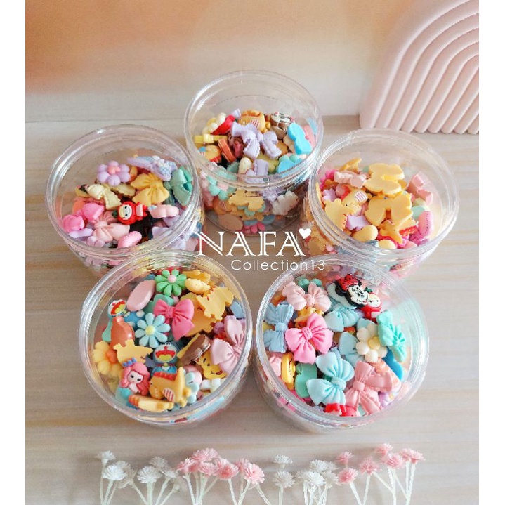 Paket 100pcs Clay Mixed free Box Toples