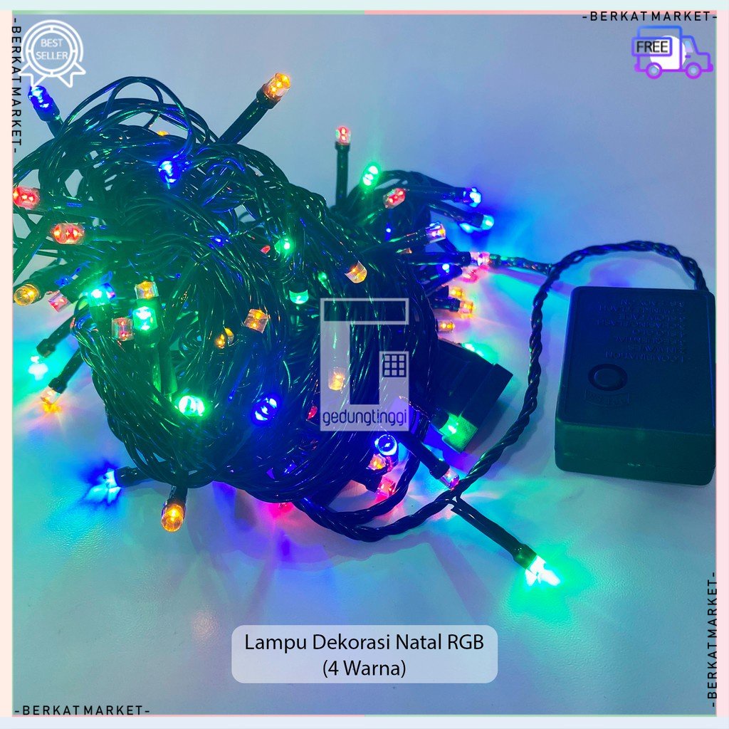 Lampu Pohon Natal Musik 100 Led Tumblr Hias Tirai Dekorasi Hiasan Gantung Santa Gereja Warna Warni Warm White Kuning Rgb Kelap Kelip Selang Kawat Bulat Merry Christmas Light Decor Accesories 2 3 5 10 20 50 Meter 100lampu Outdoor Anti Air Kabel Hitam Hijau