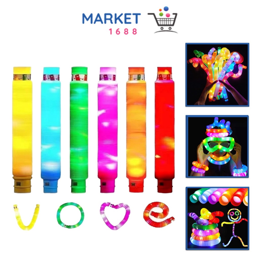 Jual Market1688 Pop Light Tube LED Pipa Stik Selang Kerut Pop Tubes