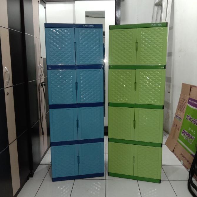 

LEMARI PAKAIN PLASTIK 4 SUSUN DIAMON stock ready