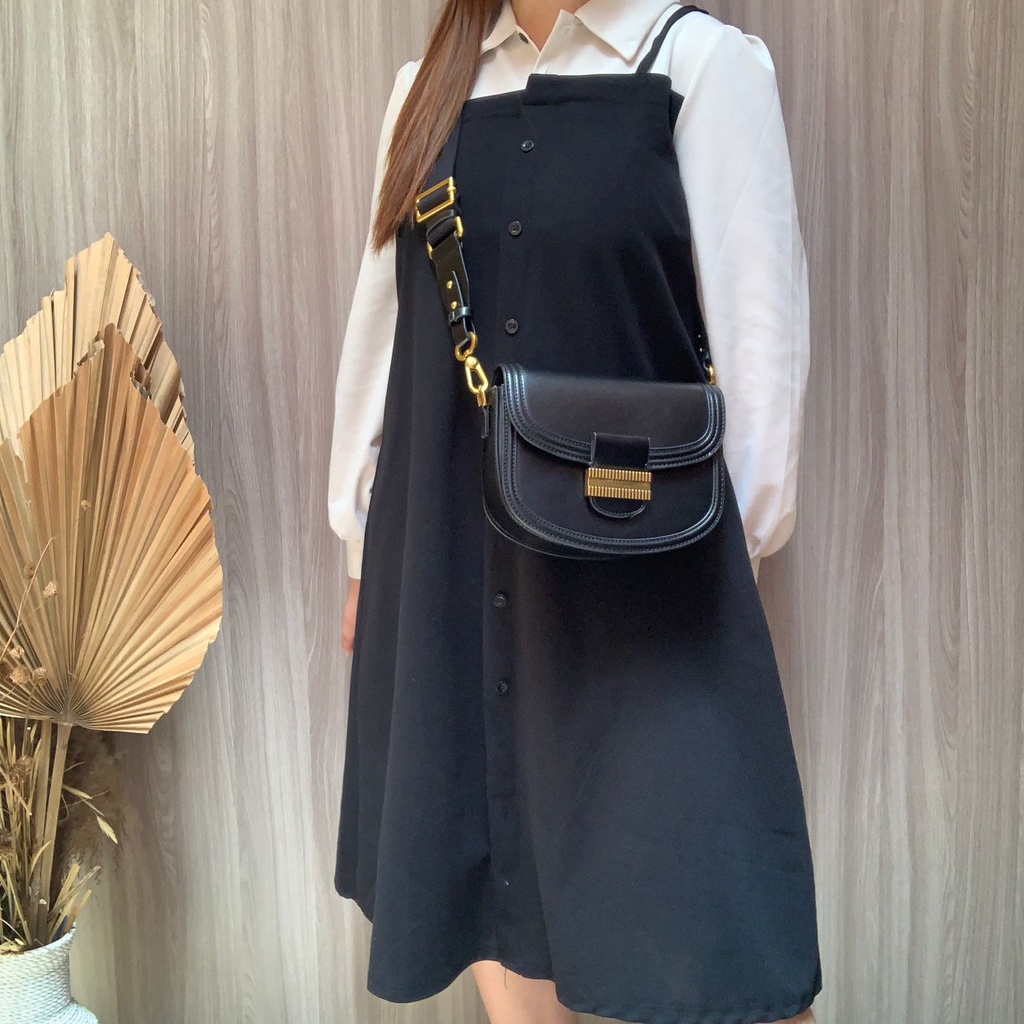 LUXY LX2086 TAS WANITA C*K EMBELLISHED SADDLE BAG CNK FULL SET FREE BOX + PAPERBAG TAS C*K SELEMPANG ORIGINAL FACTOR OUTLET