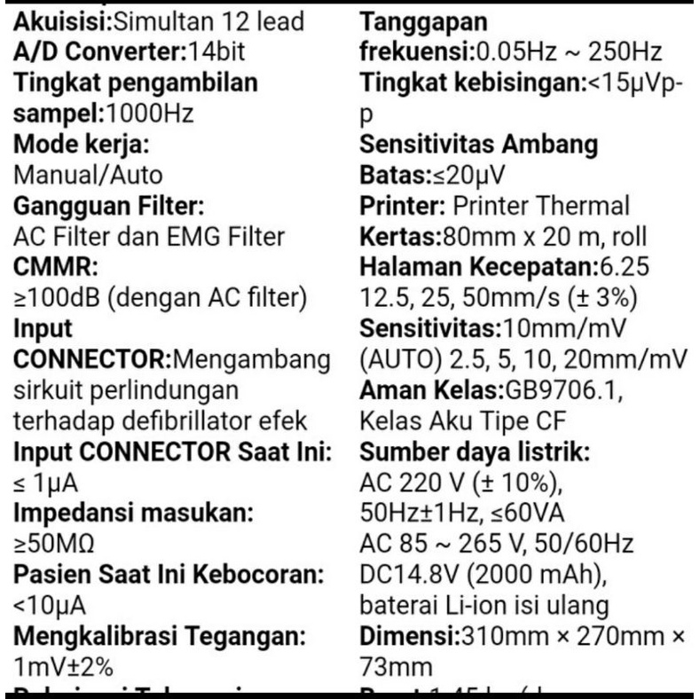 Mesin Ekg jantung Touch 3 Channel Electrocardiograph lead ECG EKG M