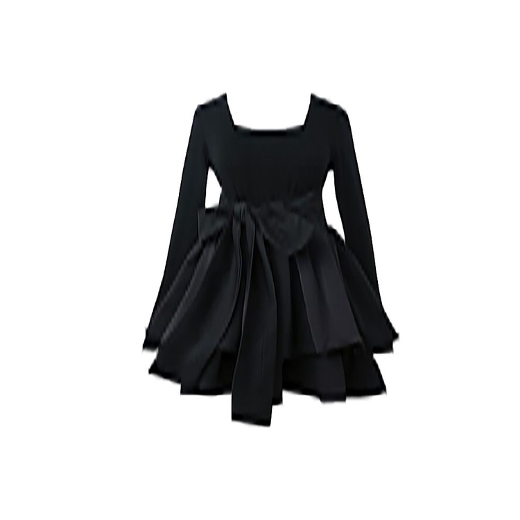 Red Gaun musim gugur dan musim dingin temperamen angin harum kecil French high-end rok rajutan pinggang gaun rok hitam kecil rok putri berbulu perempuan