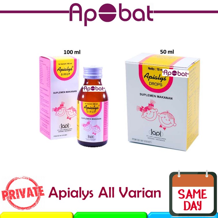 - ApObat - Apialys SIRUP / DROP Obat Vitamin Anak Bayi Drops Nafsu Makan Apyalis Apialis
