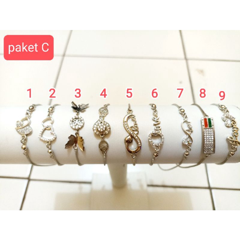 PAKET C GELANG SERUT SILVER XUPING PREMIUM