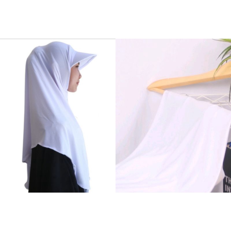 Hijab Topi Sporty Jilbab Topi Putih