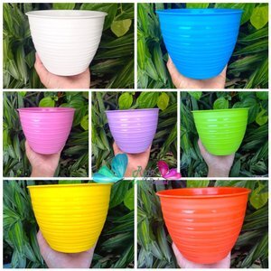 TERMURAH MDN TAWON 15 (15cm) pot bunga model tawon putih dan warna warni GROSIR