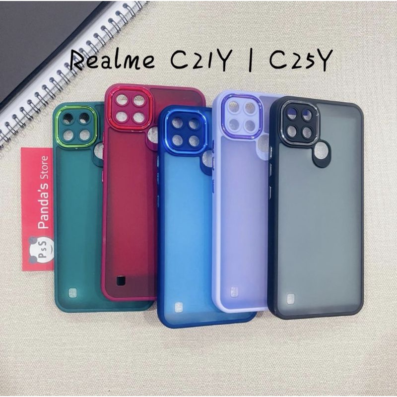 Case Realme C21Y | C25Y Metal Chrome Softcase Dove Premium Luxury PSS