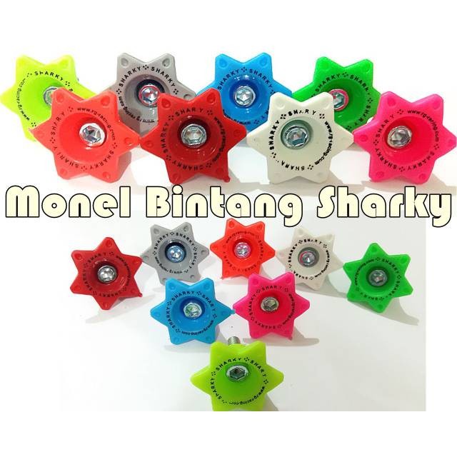 Ring Monel Bintang Bahan Plastik isi 20 + Mur Baut - Variasi Motor