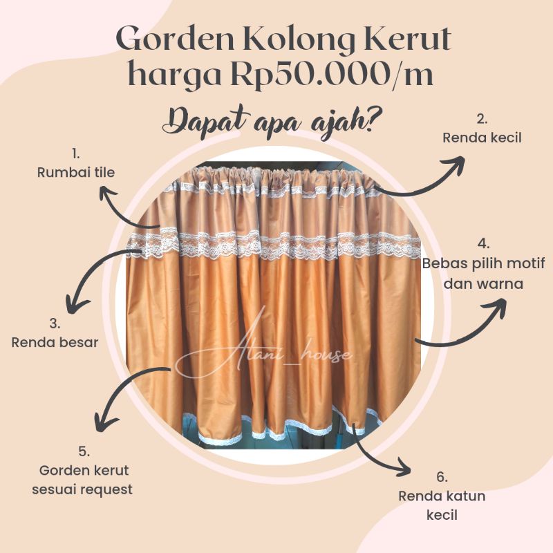 gorden kolong rumbai tile