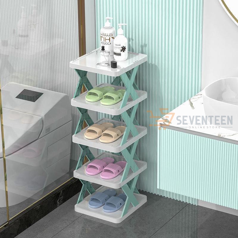 SEVENTEEN RAK SEPATU MULTIFUNGSI RAKITAN TINGKAT SUSUN TEMPAT SEPATU SUSUN SERBAGUNA RAK MEJA BUKU DAPUR MULTIFUNGSI SHOE RACK IMPORT