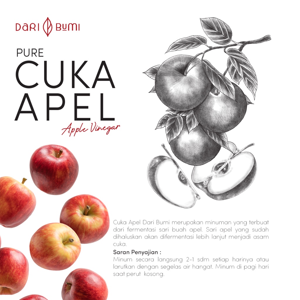 Cuka Apel 500 ml Daribumi Minuman Diet Premium Pure Original