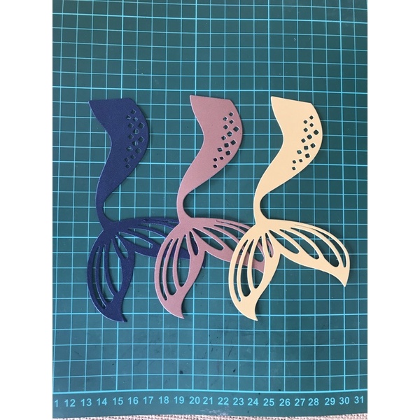 1 set Mermaid Tails diescut / scrapbook / diecut