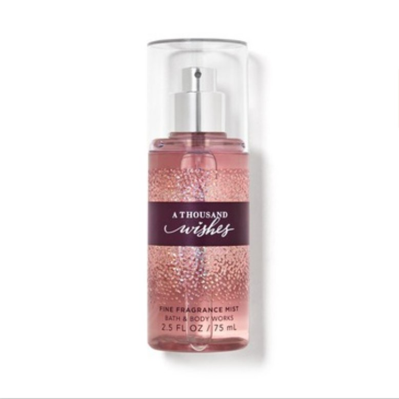 BATH AND BODY WORKS MIST TRAVEL SIZE MAD ABOUT U A THOUSAND WISHES GINGHAM
