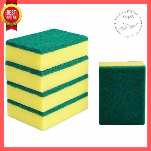 GOS B110 - BUSA CUCI PIRING PER PCS BAGUS TERMURAH / sponge cuci piring / perpak