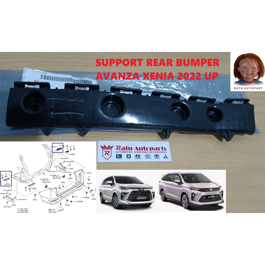 SUPPORT BRACKET BEMPER BELAKANG NEW AVANZA XENIA 2022 UP