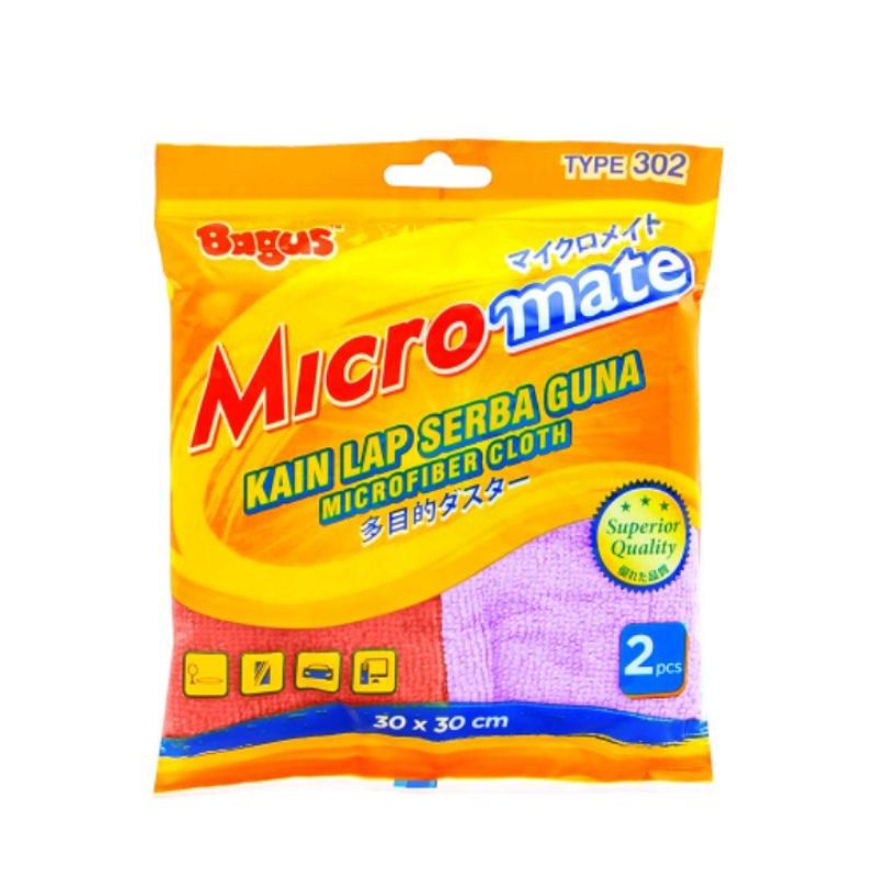 Bagus Kain Lap Serbaguna Isi 2 Microfiber Micromate