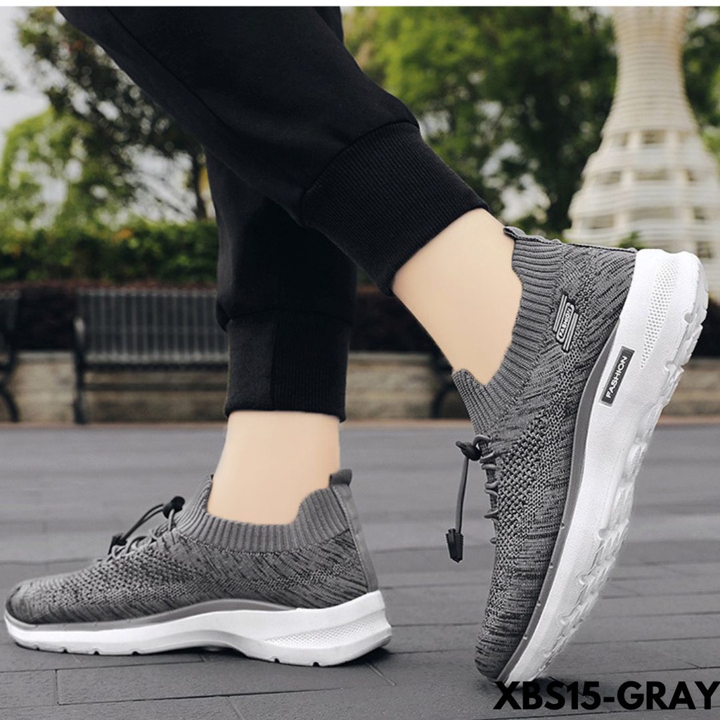 SNEAKERS PRIA TERBARU EDISI WARNA BASIC BANYAK DISUKAI KEREN BAHAN FLYKNIT BERKUALITAS IMPORT BS15