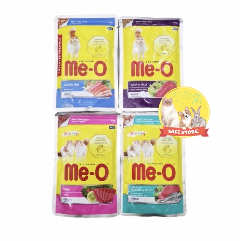 MEO POUCH MAKANAN BASAH KUCING KITTEN DEWASA MAKANAN KUCING MURAH