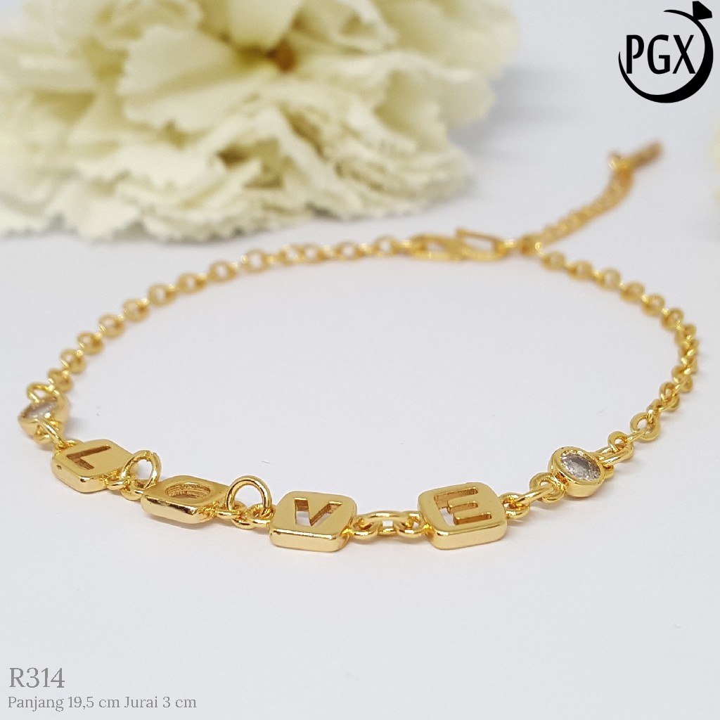 PGX Gelang Tangan Xuping Wanita Perhiasan Lapis Emas Aksesoris Fashion Premium - R314