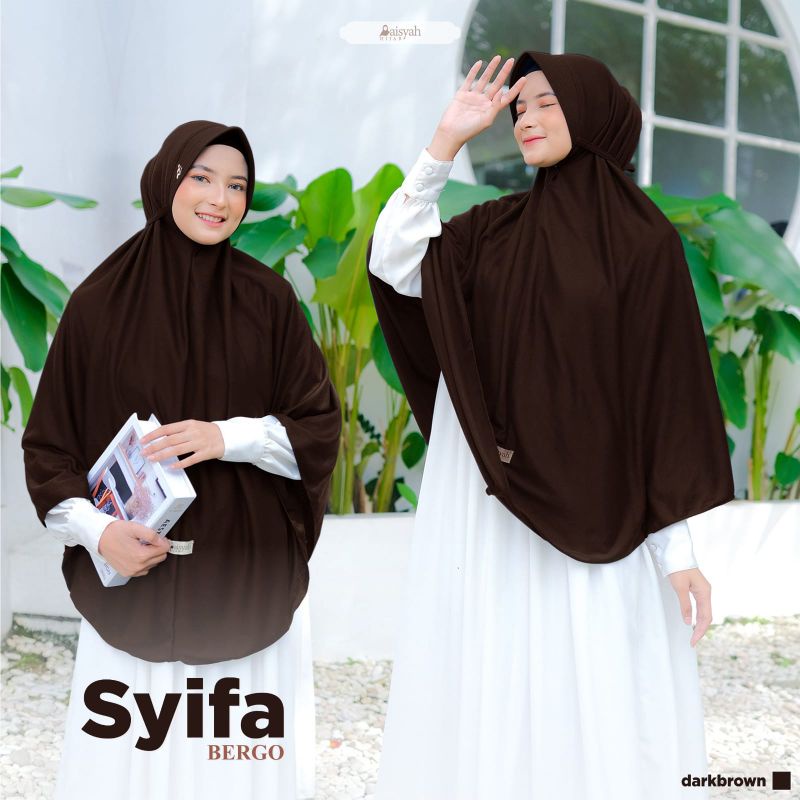 Bergo Maryam | Bergo Syifa | size L dan XL | bahan kaos PE sangat nyaman dipakai