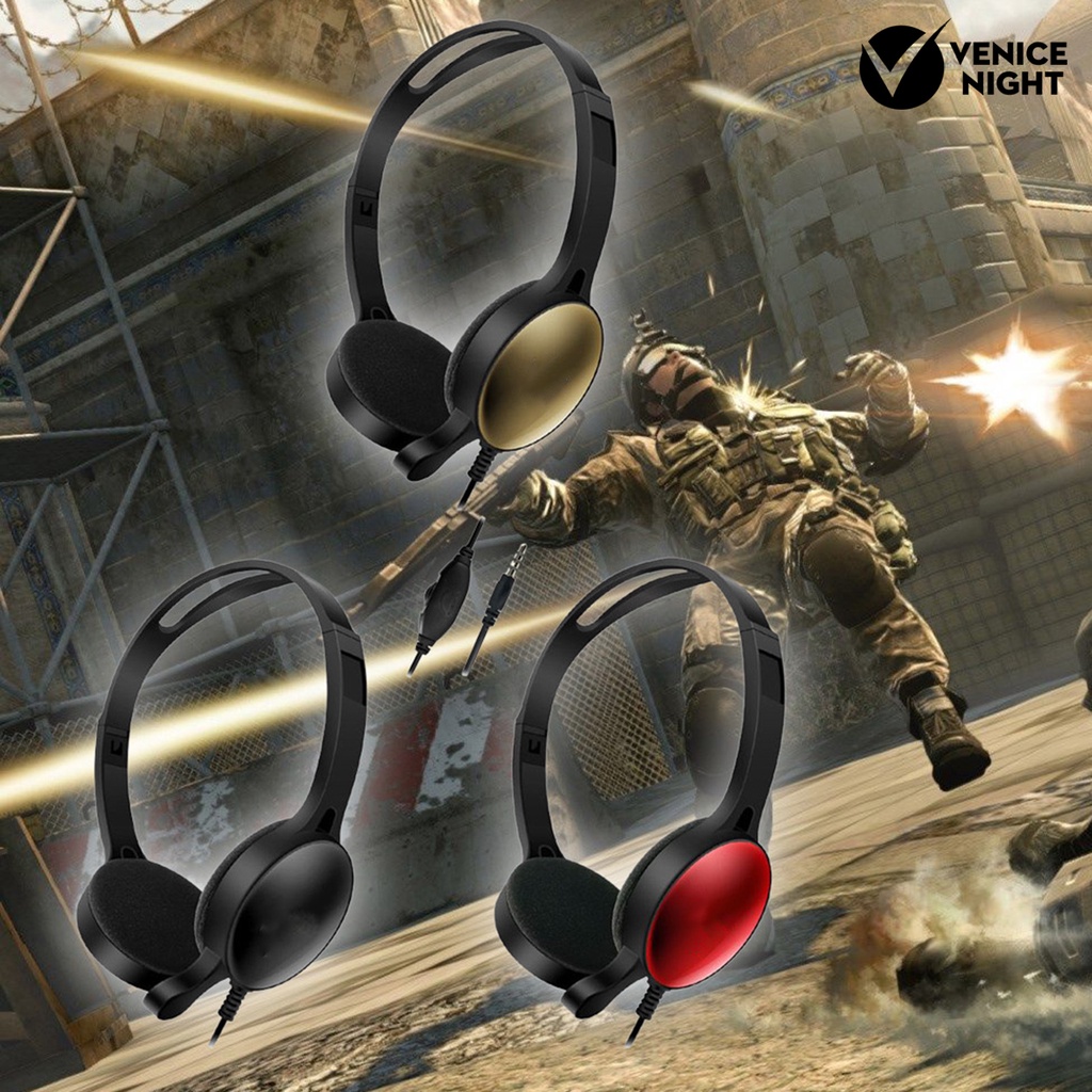 (VNEP) (Berkabel) GM-008 Headset Noise Reduction Retractable 3.5mm Jack Headphone Dinamis untuk Ponsel