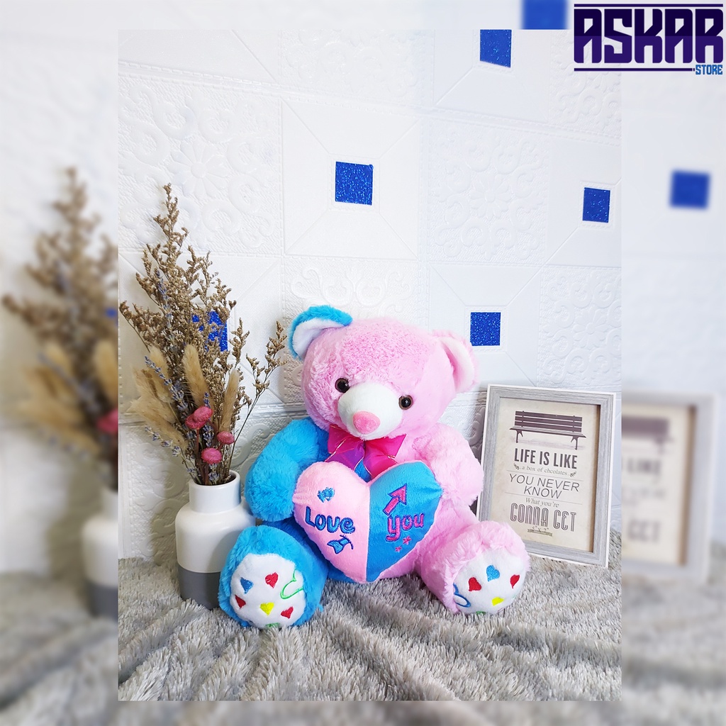 Boneka Panda Love Lucu / Boneka Beruang Lucu / Boneka Beruang Pink