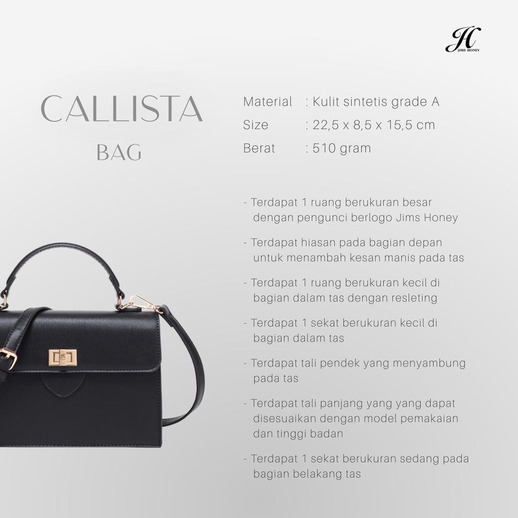 JIMS HONEY TAS SLEMPANG WANITA IMPORT CALLISTA BAG