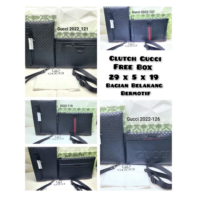 Clutch Pria/Wanita Import Premium Embos Depan Belakang Freebox