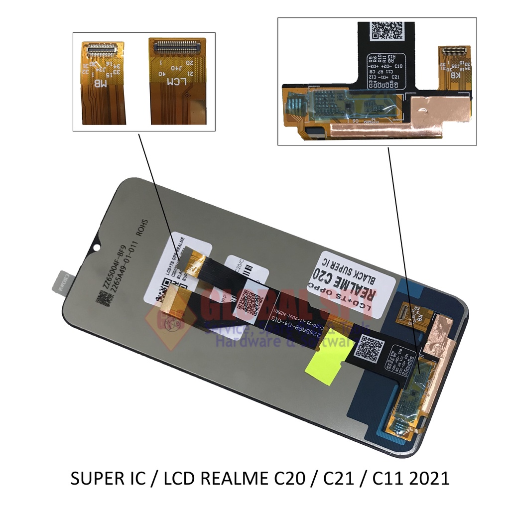 SUPER IC / LCD TOUCHSCREEN REALME C20 / C21 / C11 2021