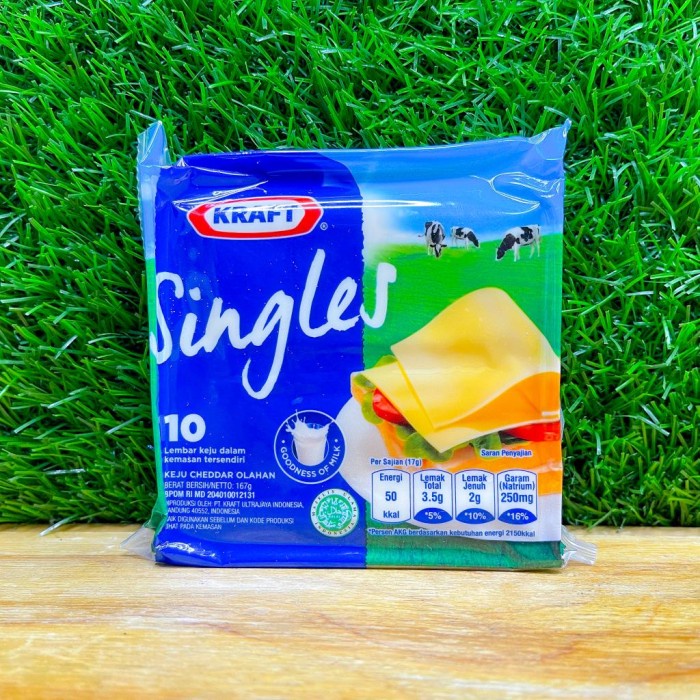 

T0P KEJU KRAFT SINGLES ISI 10 SLICE 167 GRAM / KEJU POTONG / HALAL NICE