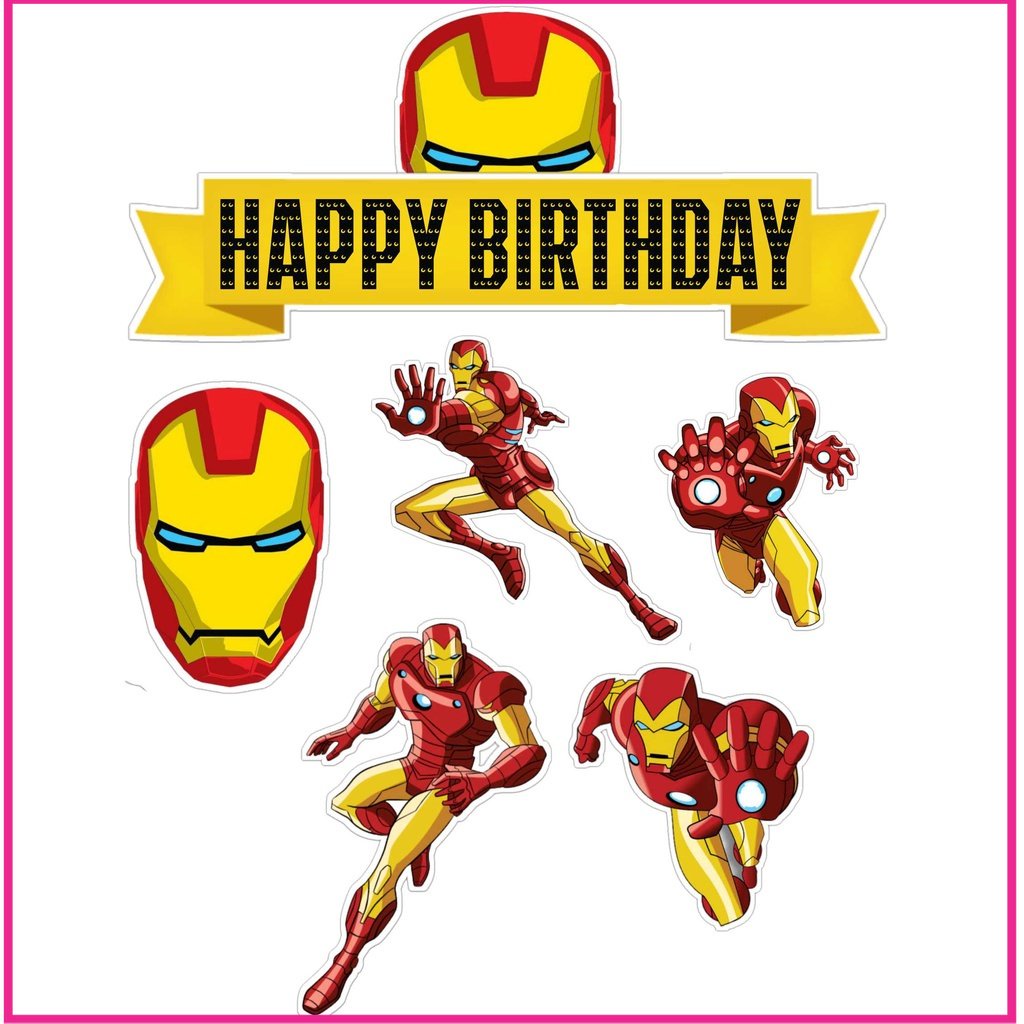 

BIGBAG HIASAN KUE IRON MAN TOPPER CAKE ULANG TAHUN