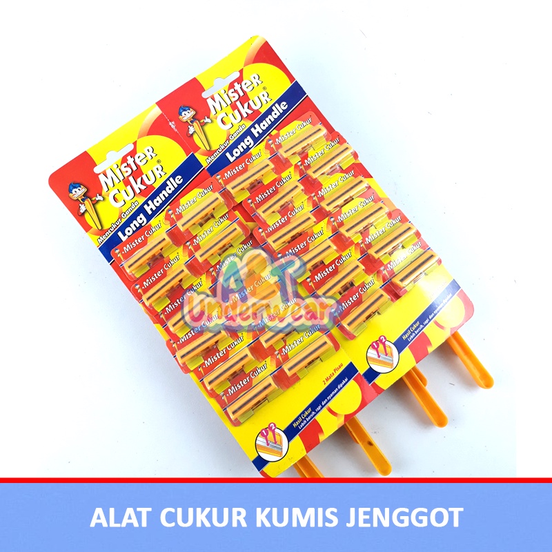 AT322-Alat cukur Kumis jenggot/Pencukur bulu kemaluan 2 mata pisau