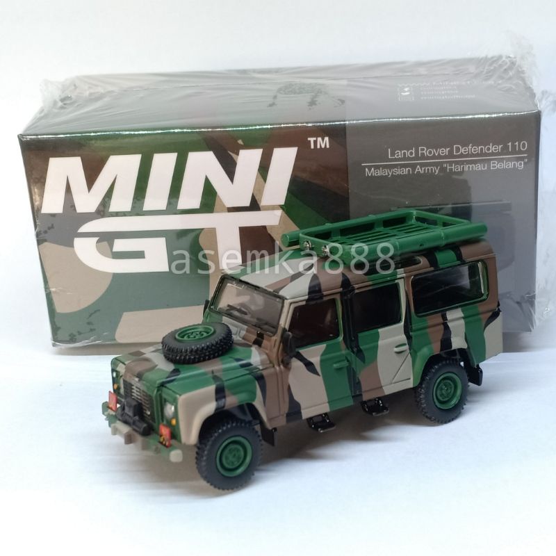 Minigt 1/64 diecast army Land Rover Defender 110 - MISB