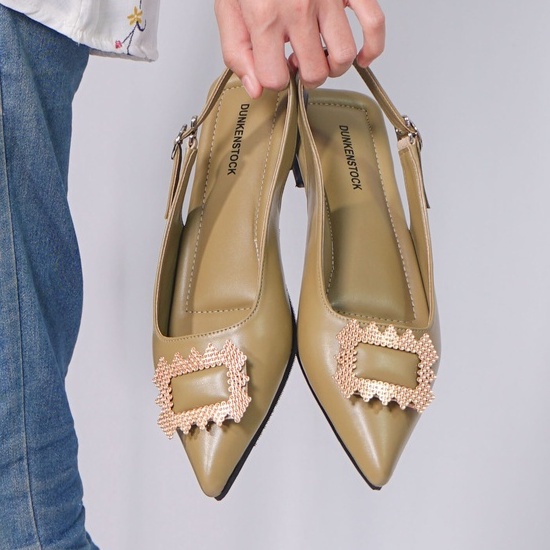 LAPEPA YUK - Dunkenstock KATYA Sepatu Sandal Wanita Flatshoes 1cm Size 36 - 40 Tidak Licin Flat Shoes untuk Kerja Kantoran Kuliah Casual Belezza 37 38 39 Warna Black Hitam Belleza Kekinian Premium Terbaru Shoes Ori Original Mall Official Store