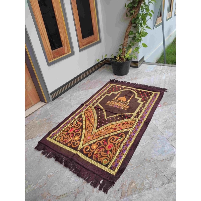 Sajadah Tebal Turki Beludru Halus 70x110 cm | ALAYDRUS BESAR | Souvenir Haji / Hajatan