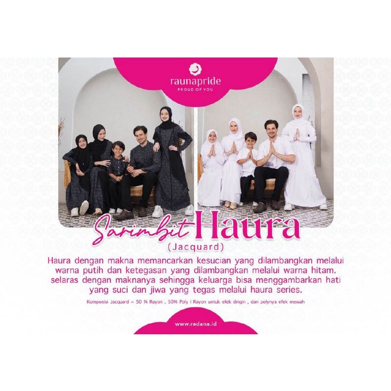 Sarimbit Family Haura Putih by Rauna Pride|Sarimbit Terbaru 2023|Sarimbit Keluarga|Seragam Hari Raya