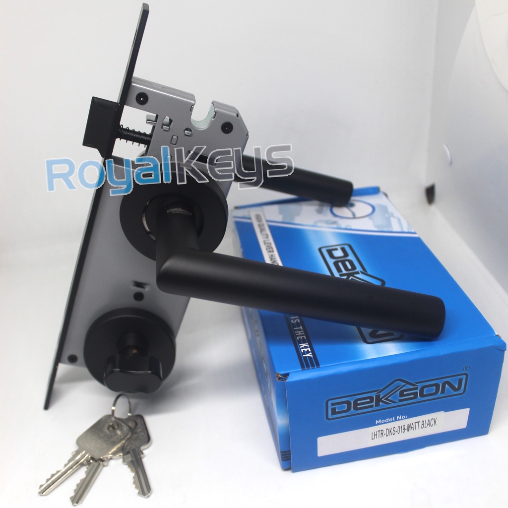 Jual Paket Set Handle Dekson Dekkson LHTR 0019 Black Hitam Knob Pintu