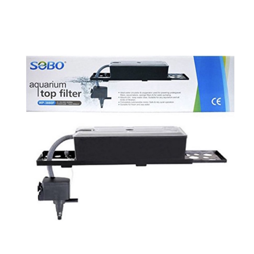 SOBO WP 3880F Mesin Box Filter Komplit - Top Filter Aquarium