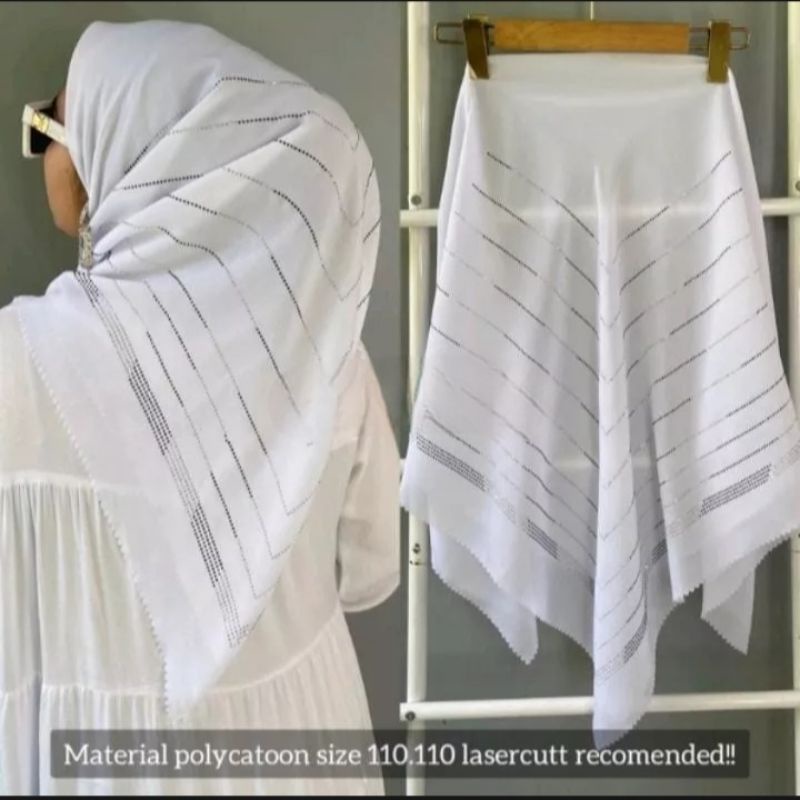 (Bisa COD) Hijab Segiempat Swarosky/Jilbab Mote Swarosky/Ukuran 110x110cm
