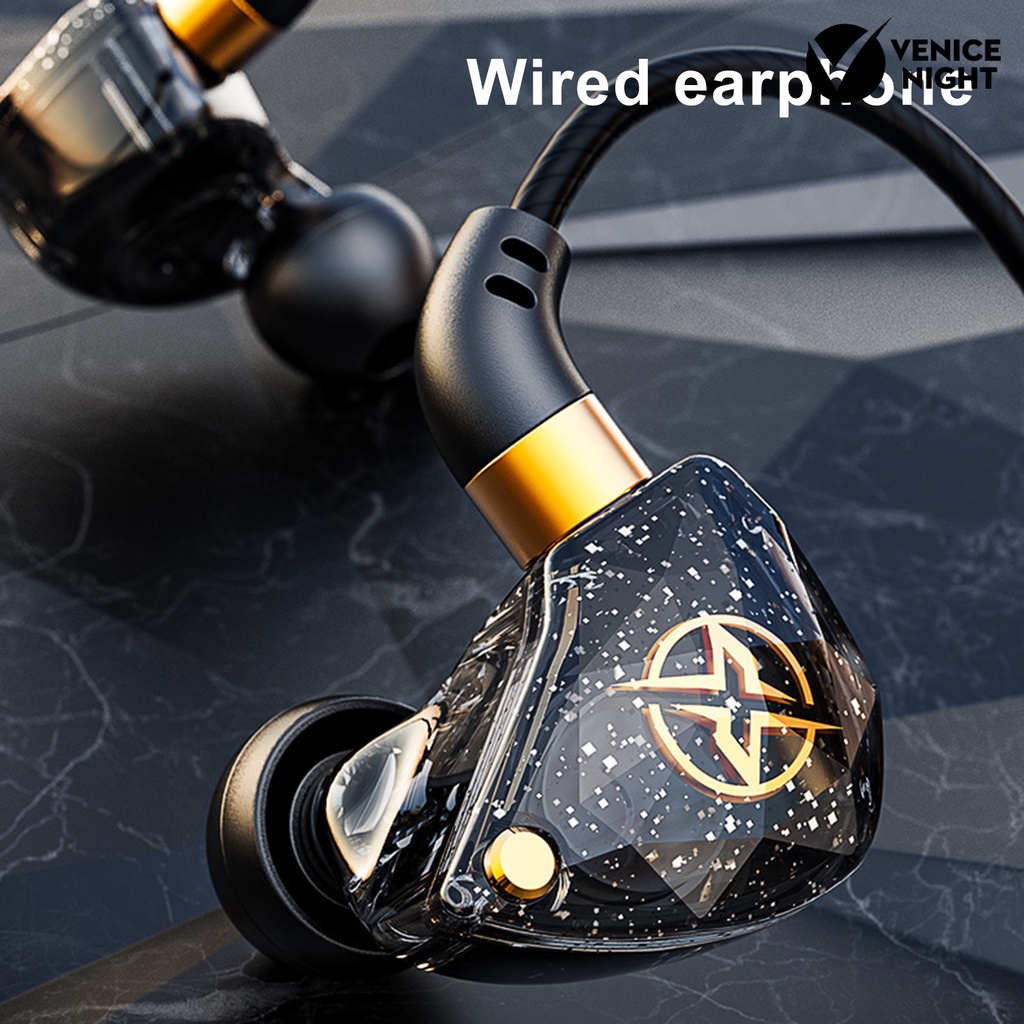 (VNEP) (Berkabel) X6 1.2m Membungkus In-ear Earphone Subwoofer 11.6mm Besar Moving Coil Headphone untuk Olahraga