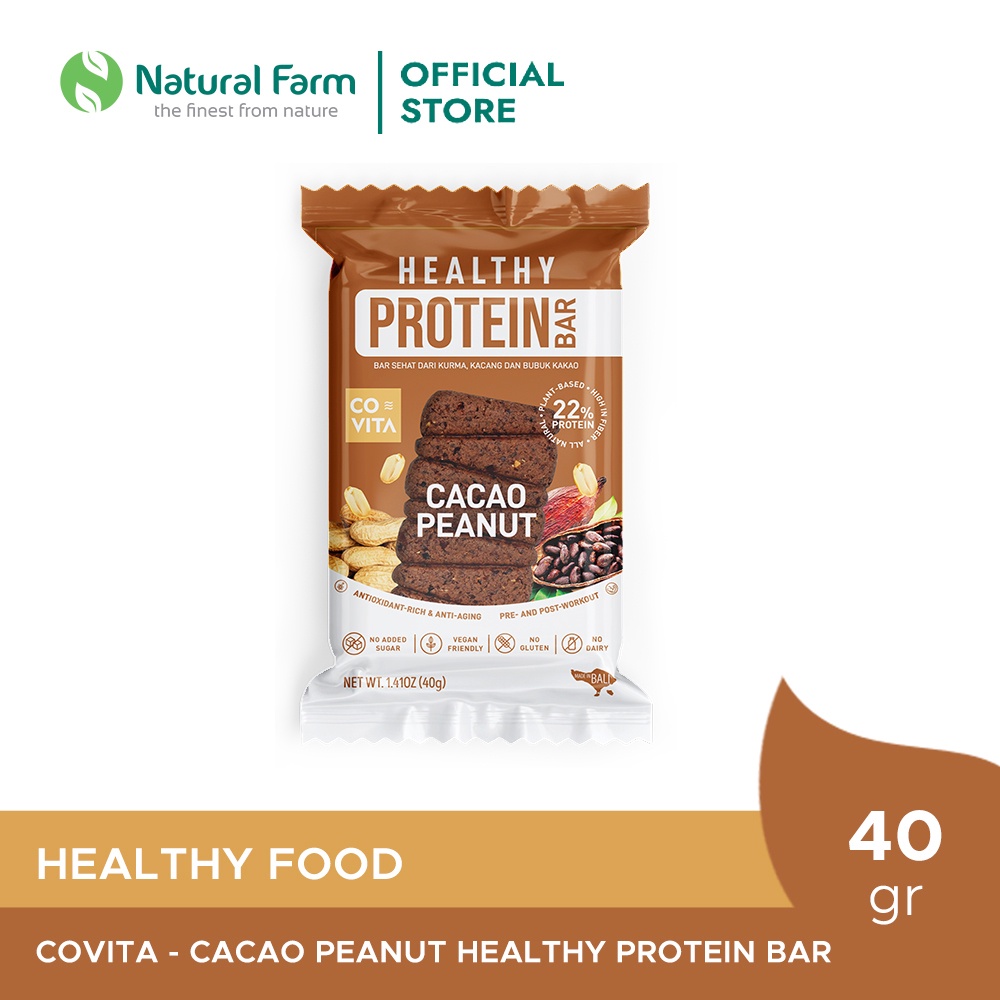 

Covita Cacao Peanut Healthy Protein Bar - 40gr