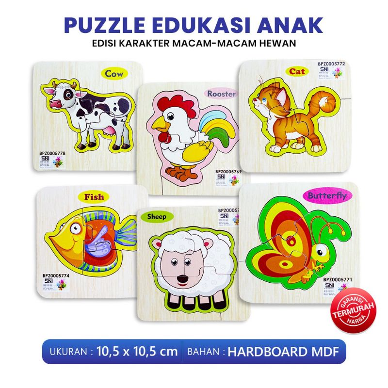 Puzzle Edukasi Anak Hewan