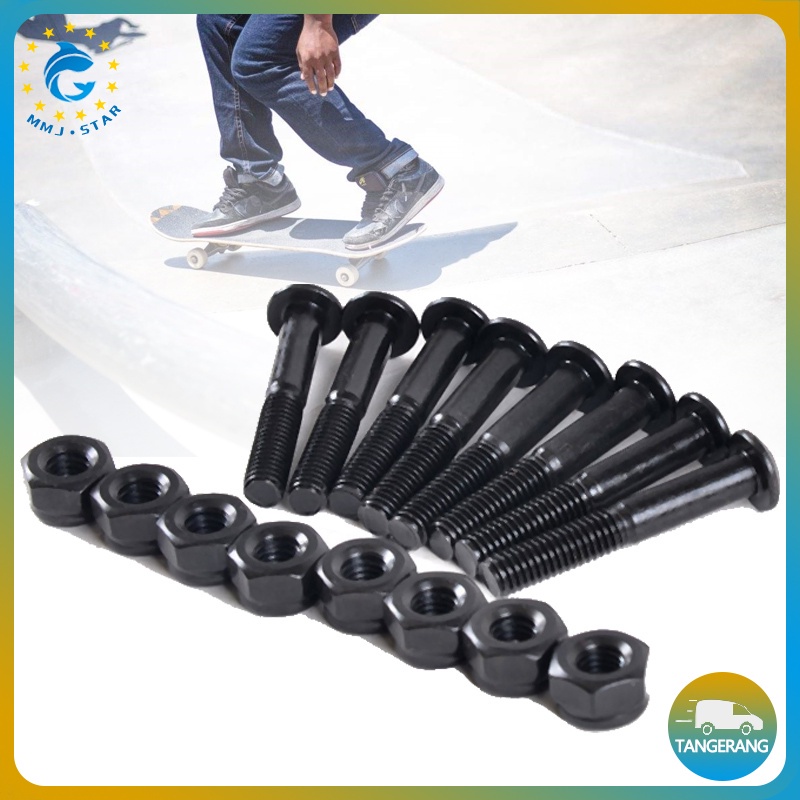 【25/28/30mm 8pcs/set】Sekrup Skateboard/Nuts Skateboard/Baut Skateboard/Bolts Skateboard