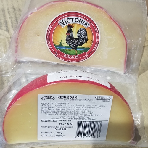 

Victoria Edam cheese 250 - 300 gr | Keju Wedges Portion