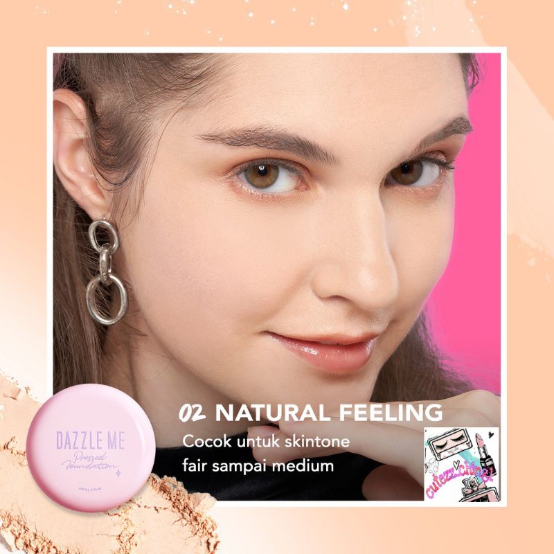 ☃️Cutezz_Ching1☃️Dazzle Me Muse Pressed Foundation SPF25 PA+++| Long Lasting Matte Compact