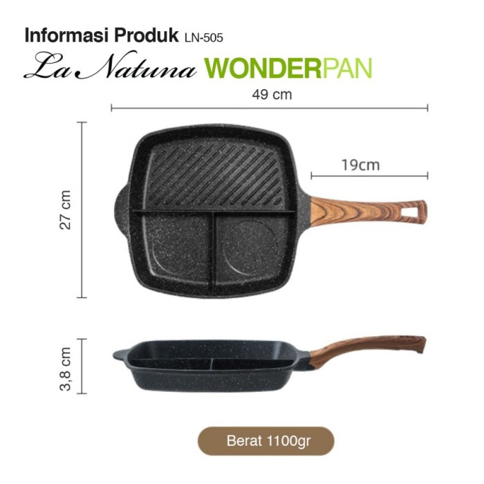 Wonder Pan 3in1 Wajan telfon Korea Keramik Anti Lengket 3 frying pan