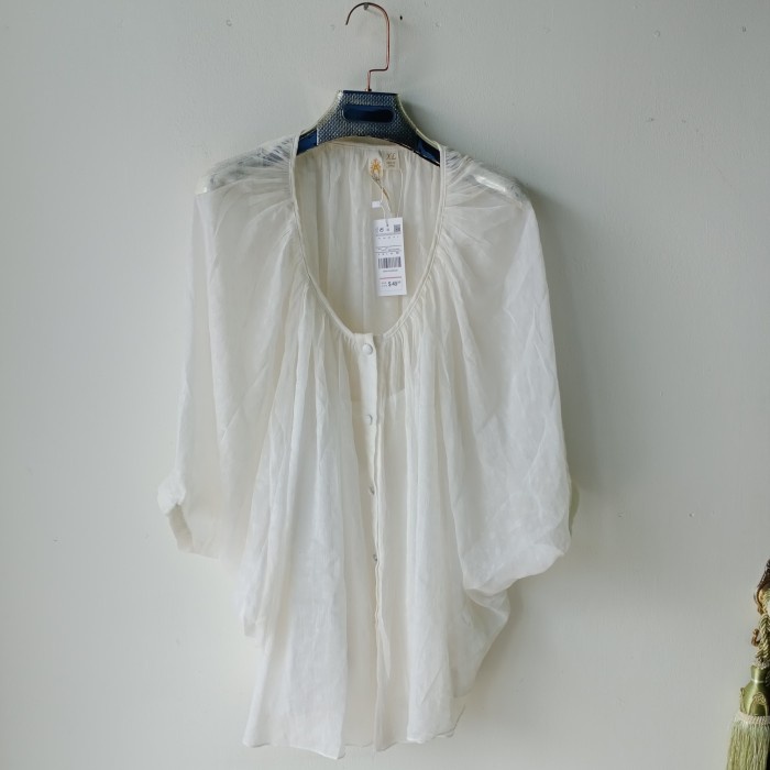 Adiva/Kemeja putih polos wanita fashion Kekinian